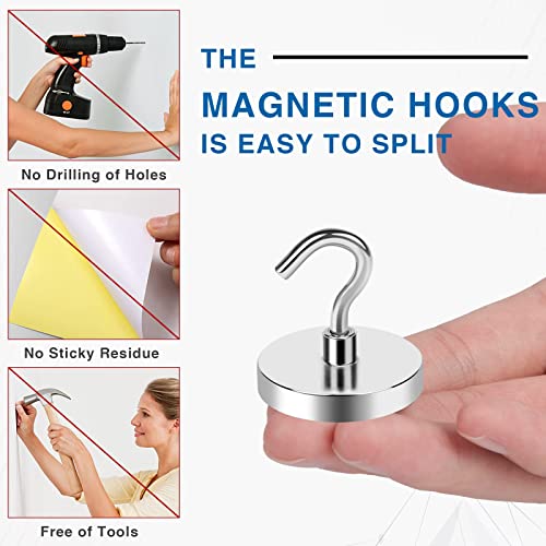 Magnetic Hooks for Cruise Cabins (Silver / 1.26in)