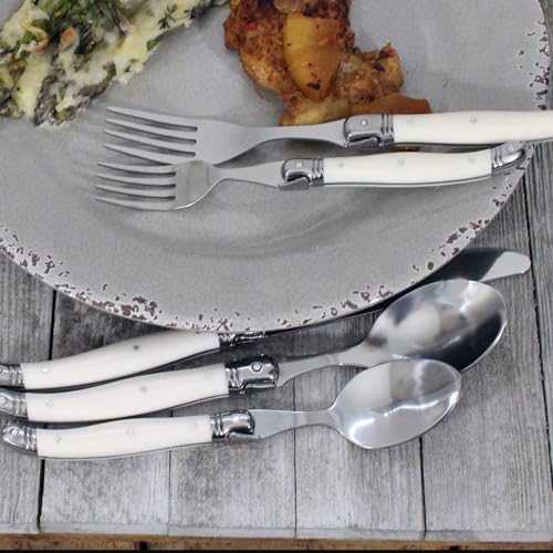 Laguiole 20 Piece Stainless Steel Flatware Set (Faux Ivory)