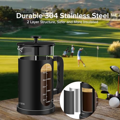 French Press 34oz (Upgraded Stainless Steel Black / 34oz)