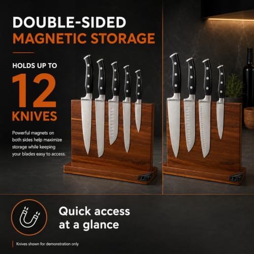 Magnetic Knife Block (12x10 w/ Sharpener)