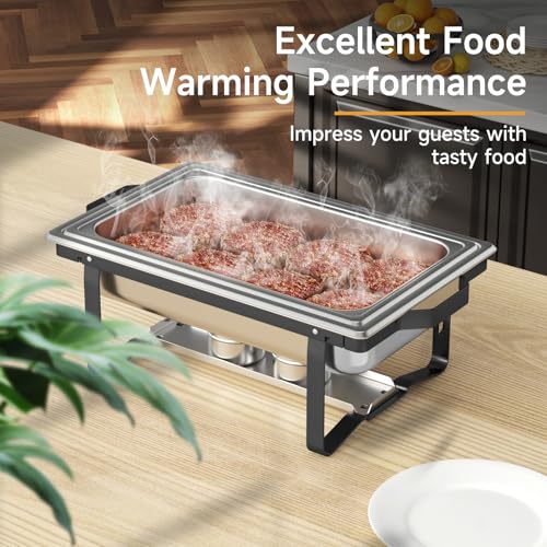 Chafing Dishes for Buffet 4 Pack (4 / Black)