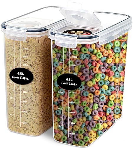 EXTRA LARGE Cereal Containers Storage (Family Size 2 Pack)