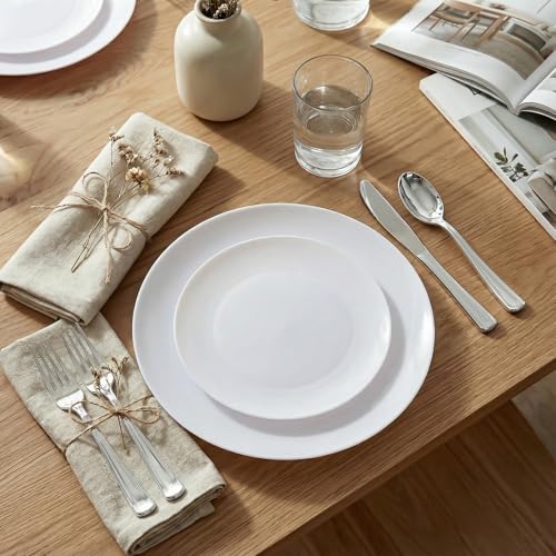 60PCS White Disposable Plates (White / 60)