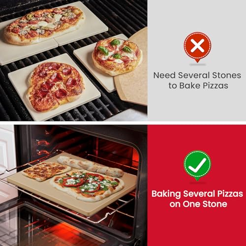 20 x 13.5 Inch Extra Large Pizza Stone for Oven and Grill