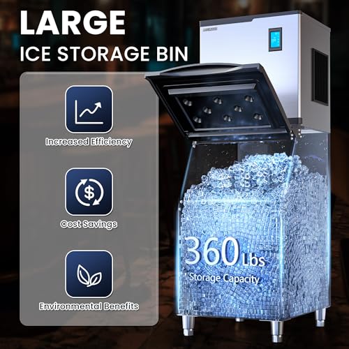 Commercial Ice Maker Machine 550lbs (550LBS/24H-Head and Bin)