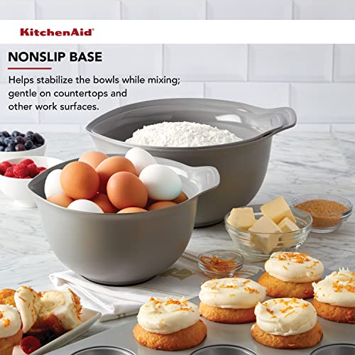 Universal Nesting Plastic Mixing Bowls (Gray / Set of 3)