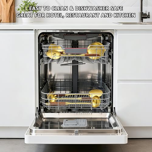 18 10 Stainless Steel Kitchen Utensils Set (Small / GOLD-6 Pieces)