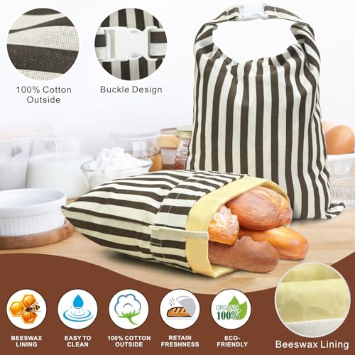 Beeswax Bread Bags 2 Pack (Brown)