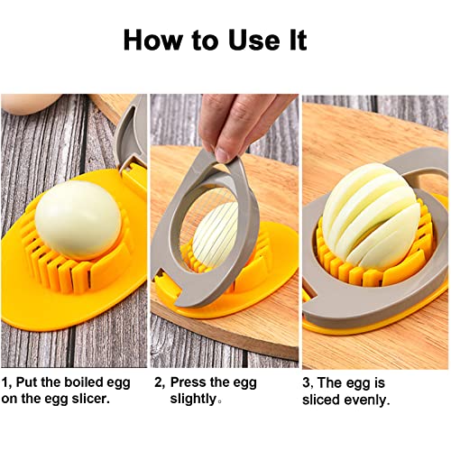 Egg Slicer for Hard Boiled Eggs (Yellow)