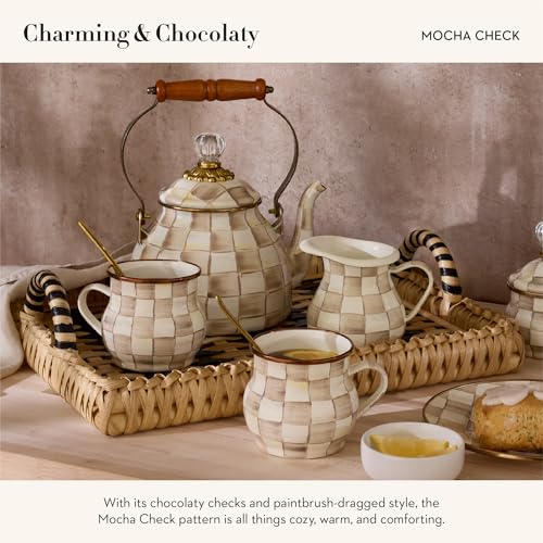 Enamel Creamer (Mocha Check)