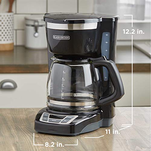 12 Cup Drip Coffee Maker with Vortex Brewing (Black / Hot Brew)