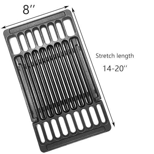 Cast Iron Adjustable Cooking 4 Grates Replacement Universal Expandable Adjust Cooking Grill Grids (Adjustable Grates)