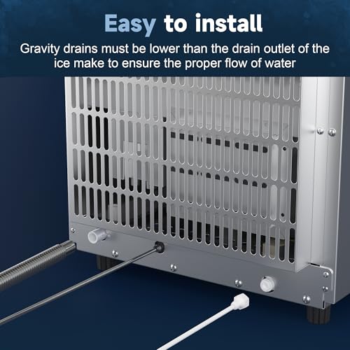 15" W Commercial Under Counter Ice Maker Machine (80lbs/24H / Under Counter Ice Maker-Silver)