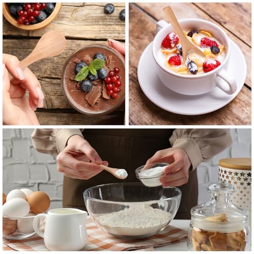 24 Pcs Small Wooden Spoons (Light Brown)