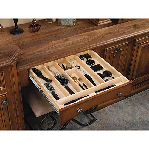 Trim-to-Custom-Fit Silverware Drawer Insert Divider Organizer (24" W / Shallow)