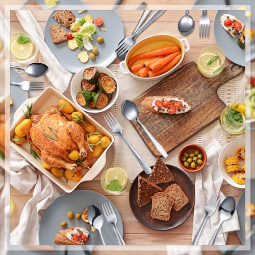 100 Pieces Forks and Spoons Silverware Set Stainless Steel Dinner