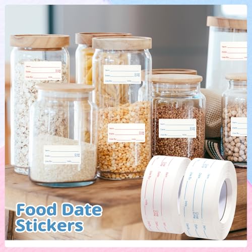 8 Rolls 4000 Pieces Removable Food Labels