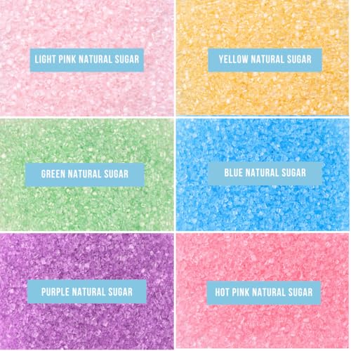 Dye Free Pastel Sugar 6 Cell Decorating Variety (Pastel Sugar)