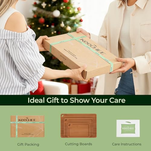 Bamboo Cutting Board (3-Piece / Carbonized Bamboo (Brown))