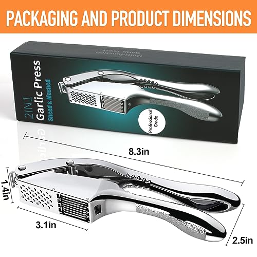 Garlic press and slicer 2 in 1