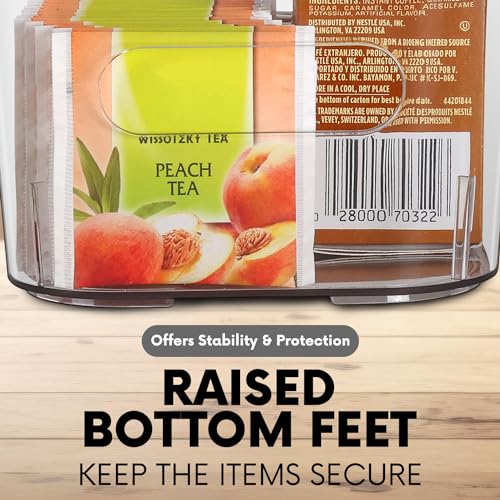 Clear Plastic Storage Bins for Kitchen Organization or Pantry Organizers and Storage (Large)
