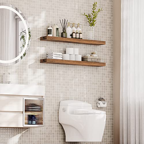 Floating Shelves for Wall (Rustic Brown / 47.2 Inches)
