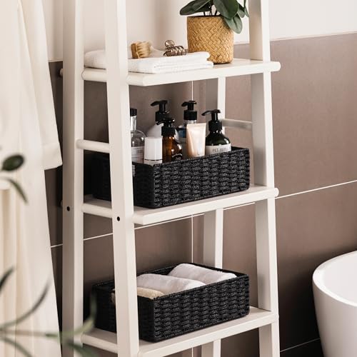 2 Pack Wicker Basket (Rectangular- 2pack 11.5"×7.5"×3.5" / Black)