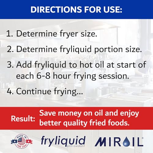 12 x 1 Liter Bottle FryLiquid by MirOil (12 Count)