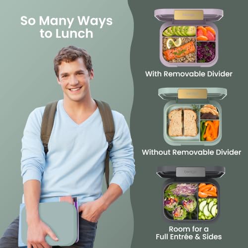 Modern Adult Bento Lunch Box with 3 (Mint Green)