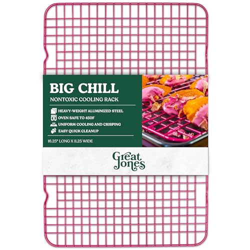 Non Stick Wire Cooling Rack (Big Chill (16.9" x 11.4") / Raspberry)