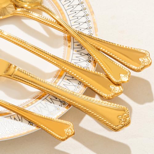 40 Pcs Gold Silverware Set (40-Piece / Gold)
