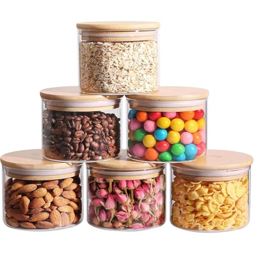 Glass Storage Containers with Lids 0.5 Qt (0.5 Qt x 6)