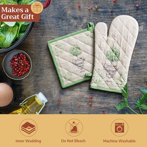 Pot Holders 100% Cotton Potholders (029 - Jardin Du Roy / 8" x 8" (Pot Holder Pack of 1))