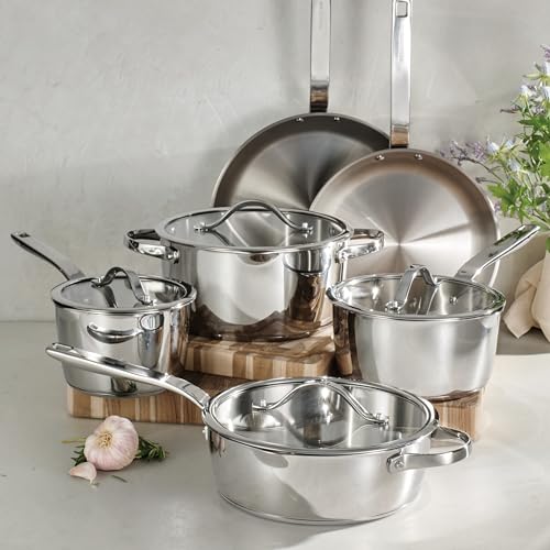 Tempo Tri Ply Base Stainless Steel 10 (Cookware Set / 10-Piece)