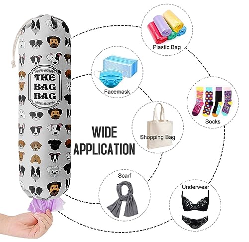 Grocery Bags Holder Organizer For Shopping Bags (Dog 12)