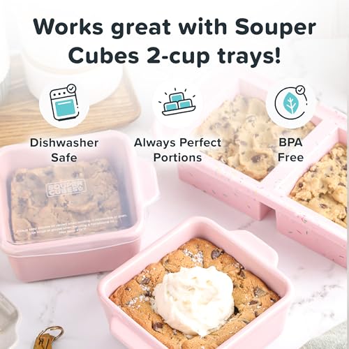 5x5" Ceramic Baking Dishes with Lids (Cotton Candy / 5"x5" - MADE IN USA)