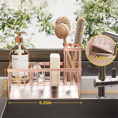 Sink Caddy Organzier with High Brush Holder