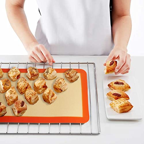 Quarter Sheet Silicone Baking Mat (Bright Orange / 11.8"L x 8.3"W)