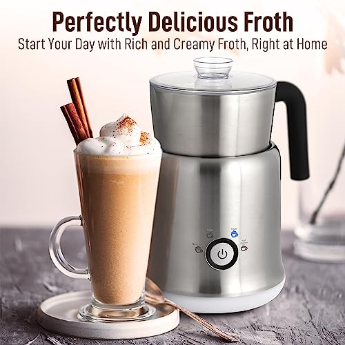 Zulay Electric Hot Chocolate Maker Machine (Cloud Silver / Frother Steamer)