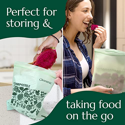 Compostable* Quart Size Food Storage Bags (25 Count)