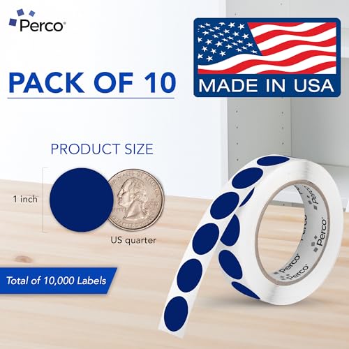 Dark Blue Perforated Round Circle Dot Sticker 1 (Blue - Dark / 1 Inch)