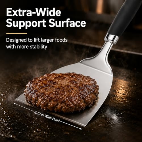9.8 Inch Wide Turner Spatula (Black-Wide Turner)