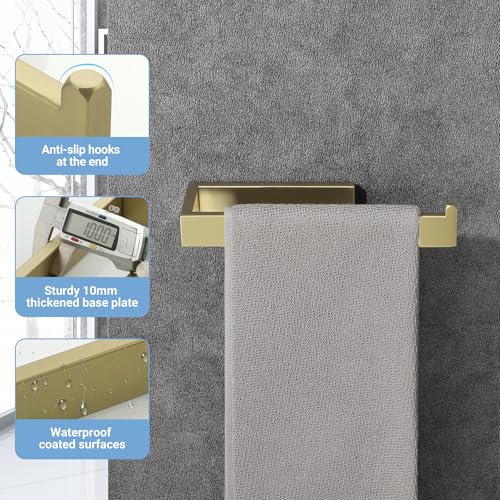 Bathroom Hand Towel Holder (Brushed Gold)