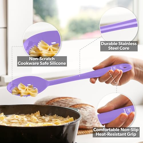 DI ORO Silicone Cooking Spoons (Lavender)