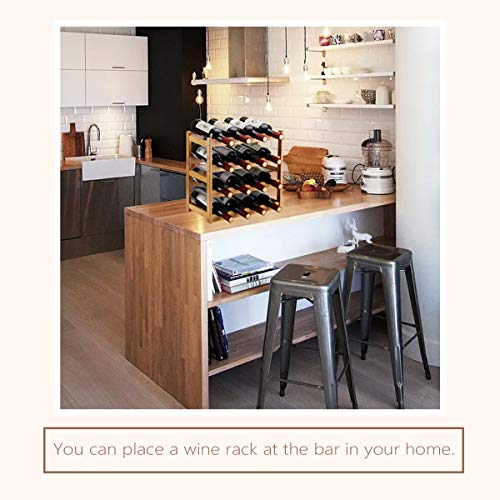 Bamboo Wine Rack (4 Tier Natural)
