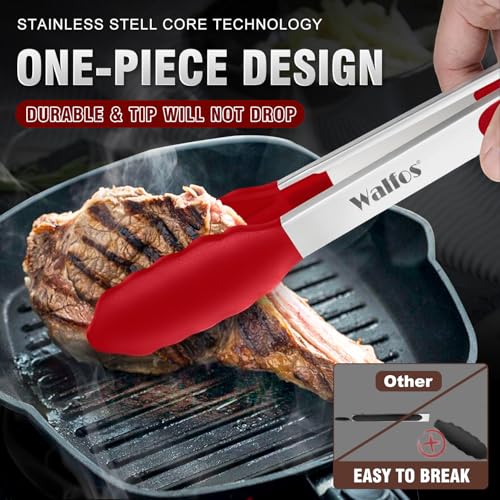 Silicone Tongs for Cooking (7+9+12inch / Colorful)