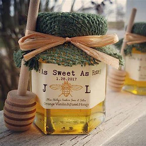Wooden Honey Dipper Stick Collecting Dispensing Drizzling Jam Portable Wedding Party (15cm)
