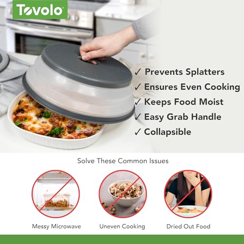 Microwave Splatter Cover for Food (Charcoal / Large (13 inch))