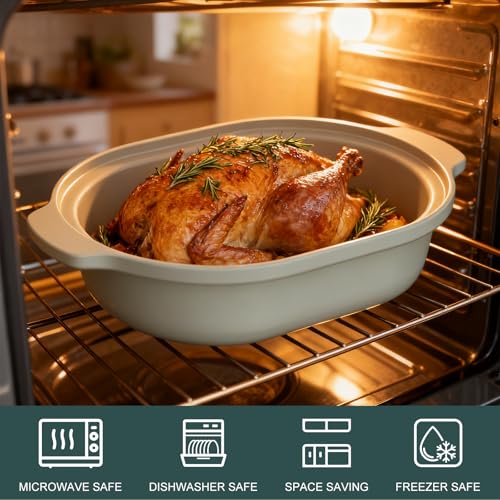 MAGNIFIQUE 4 Quart Programmable Casserole Slow Cooker (4 Quarts / Olive)