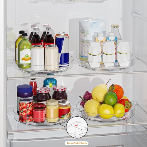 4 Pack 10 Inch Clear Lazy Susan Turntable Organizer for Cabinet (10inch - 4 Pack)